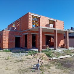 Дом 282.69 м2 из керамоблоков с плоской кровлей в Новоподклетном