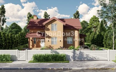 Цена дома 208 м2 с мансардой, террасой и крыльцом