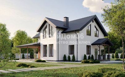Цена дома 179 м2 с мансардой, балконом и террасой